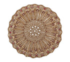 Lumiere Placemat in Champagne, Crystal & Red, Set of 2 in a Gift Box