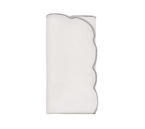 Luminance Napkin in White & Silver