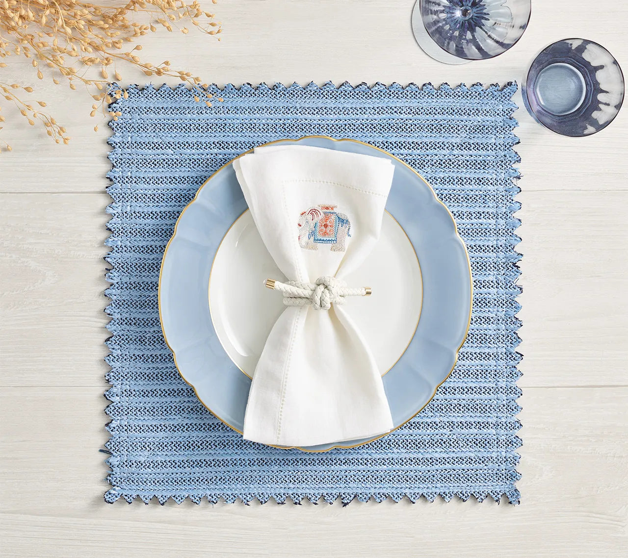 Maharaja Napkin in White & Multi