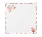 Marina Napkin in White & Multi, Set of 4