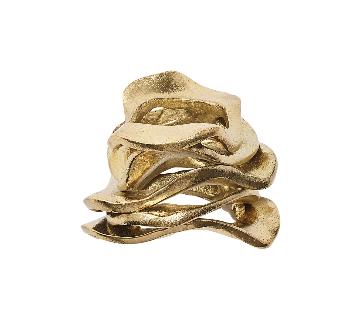 Kim Seybert Luxury Flux Napkin Ring in Gold