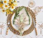Kim Seybert, Inc.Mira Napkin in Green & Pink, Set of 4Napkins