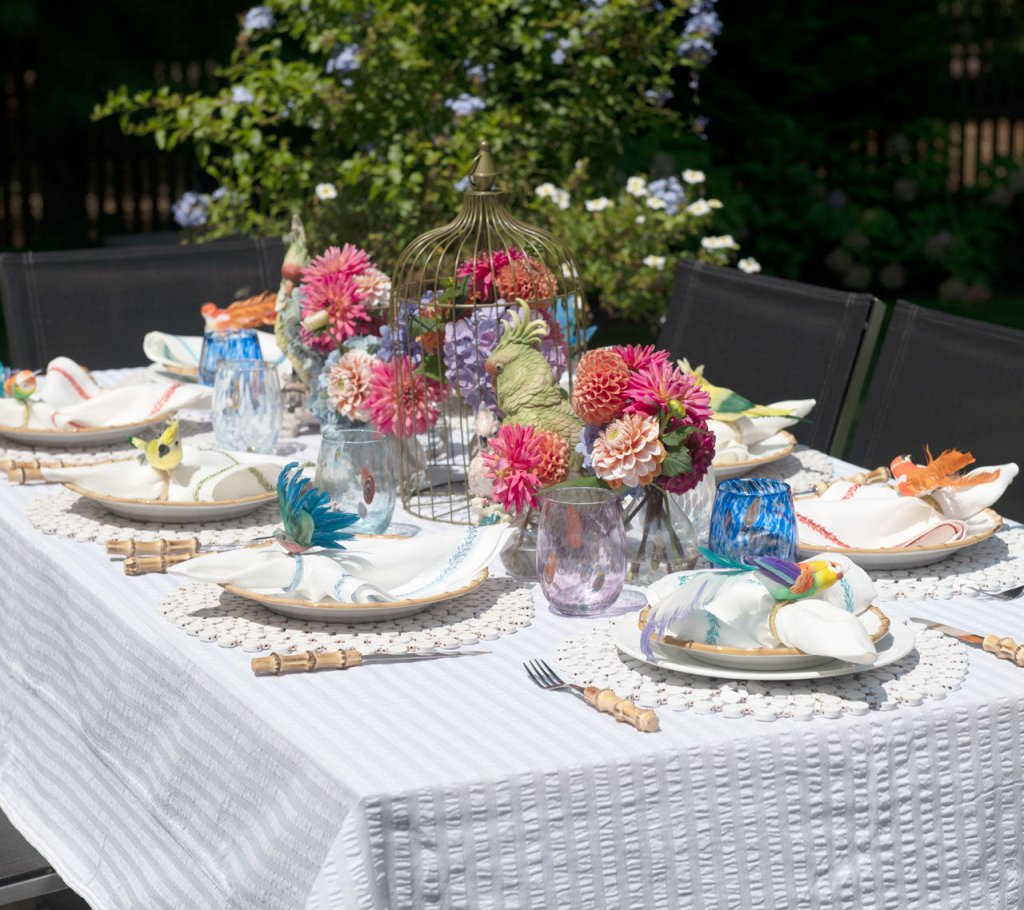 Kim Seybert, Inc.Seersucker Tablecloth in WhiteTablecloths