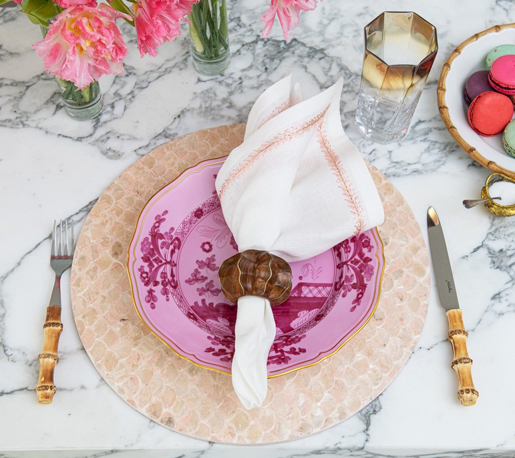 Camellia Placemat in Blush, Set of 4