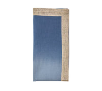 Dip Dye Napkin in Blue & Gray, Set of 4