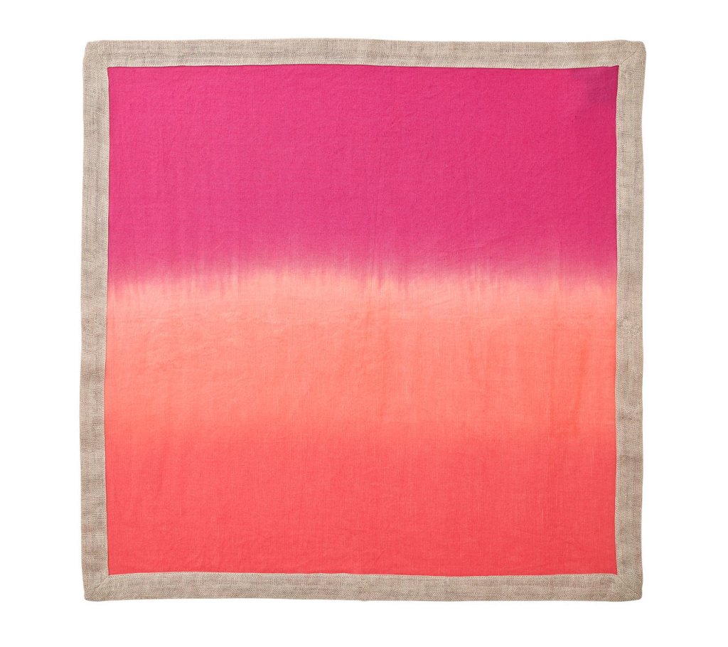 Kim Seybert, Inc.Dip Dye Napkin in Fuchsia and Orange, Set of 4Napkins