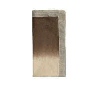 Dip Dye Napkin in Natural, Brown & Gold, Set of 4