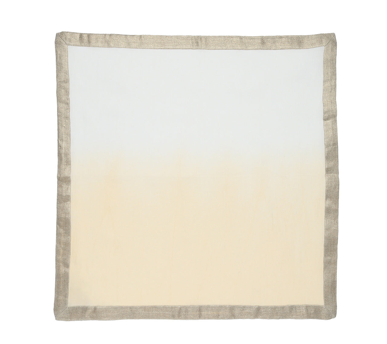 Dip Dye Napkin in White & Beige, Set of 4