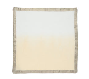 Dip Dye Napkin in White & Beige, Set of 4