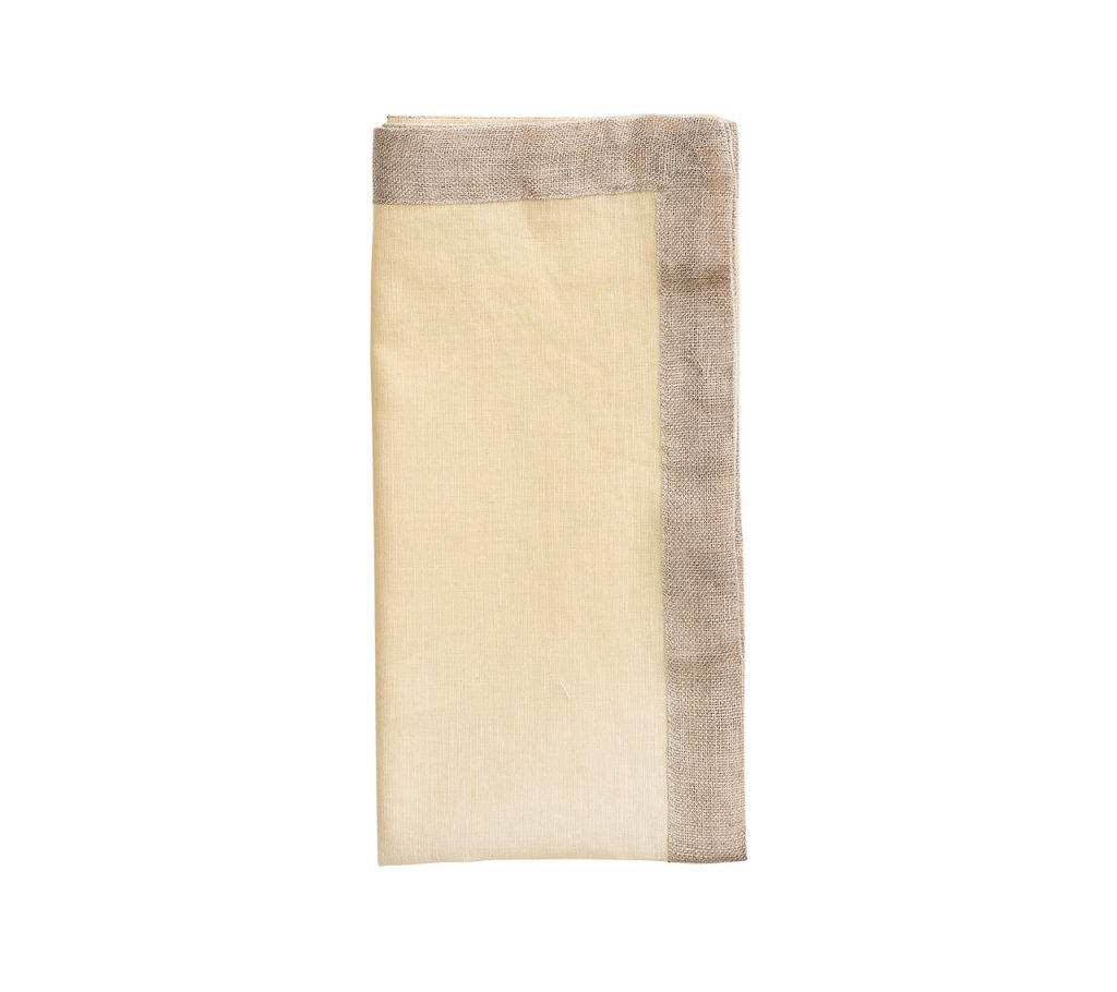 Sample: Dip Dye Napkin in White & Beige