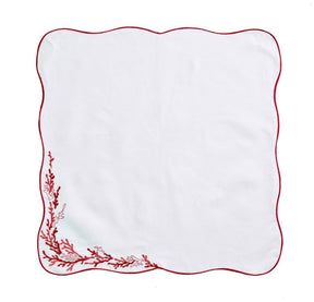 Kim Seybert, Inc.Reef Napkin in White, Coral & Gold, Set of 4Napkins