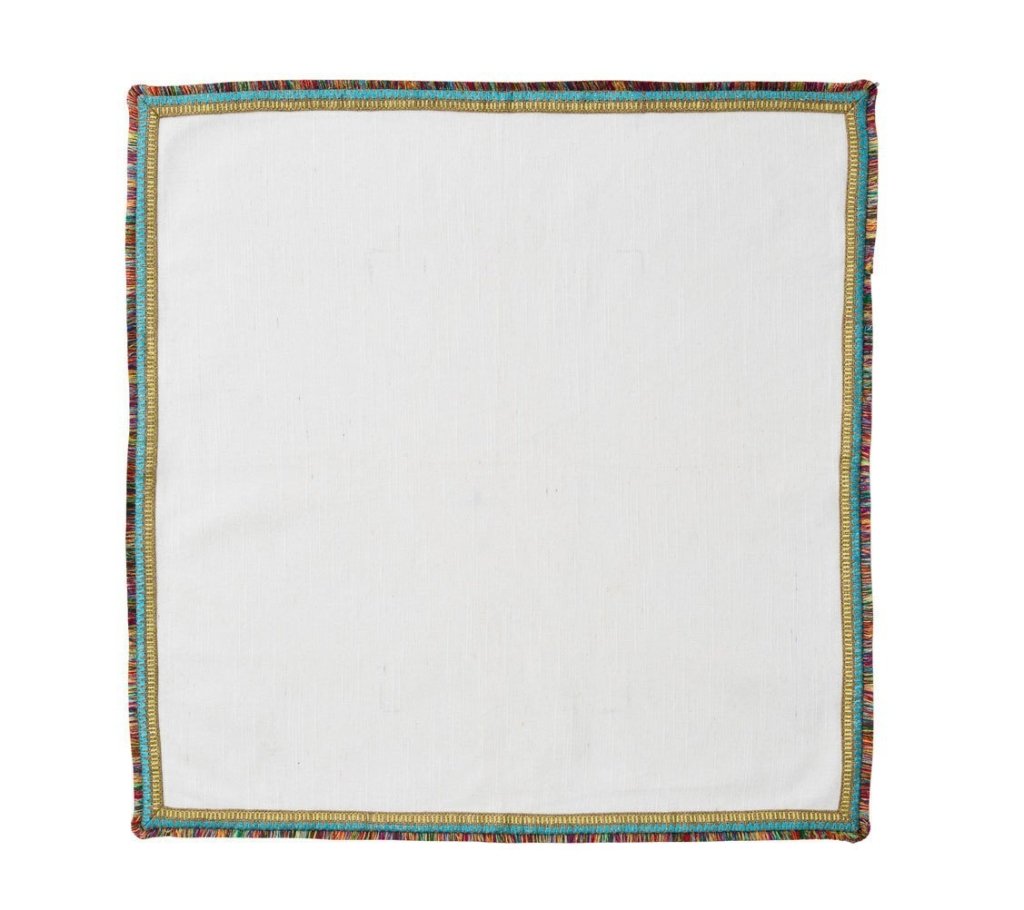 Kim Seybert, Inc.Spectrum Napkin in White & Multi, Set of 4Napkins