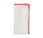 Sample: Knotted Edge Napkin in White, Pink & Blush