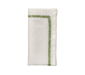 Kim Seybert, Inc.Jardin Napkin in White & Green, Set of 4Napkins