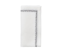 Filament Napkin in White, Silver & Gunmetal, Set of 4