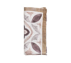 Sample: Valencia Napkin in White & Brown