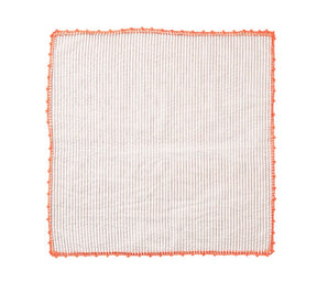 Kim Seybert, Inc.Seersucker Napkin in Natural & Orange, Set of 4Napkins