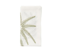 Kim Seybert, Inc.Palm Coast Napkin in White & Green & Gold, Set of 4Napkins