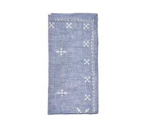 Kim Seybert, Inc.Fez Napkin in Blue & White, Set of 4Napkins