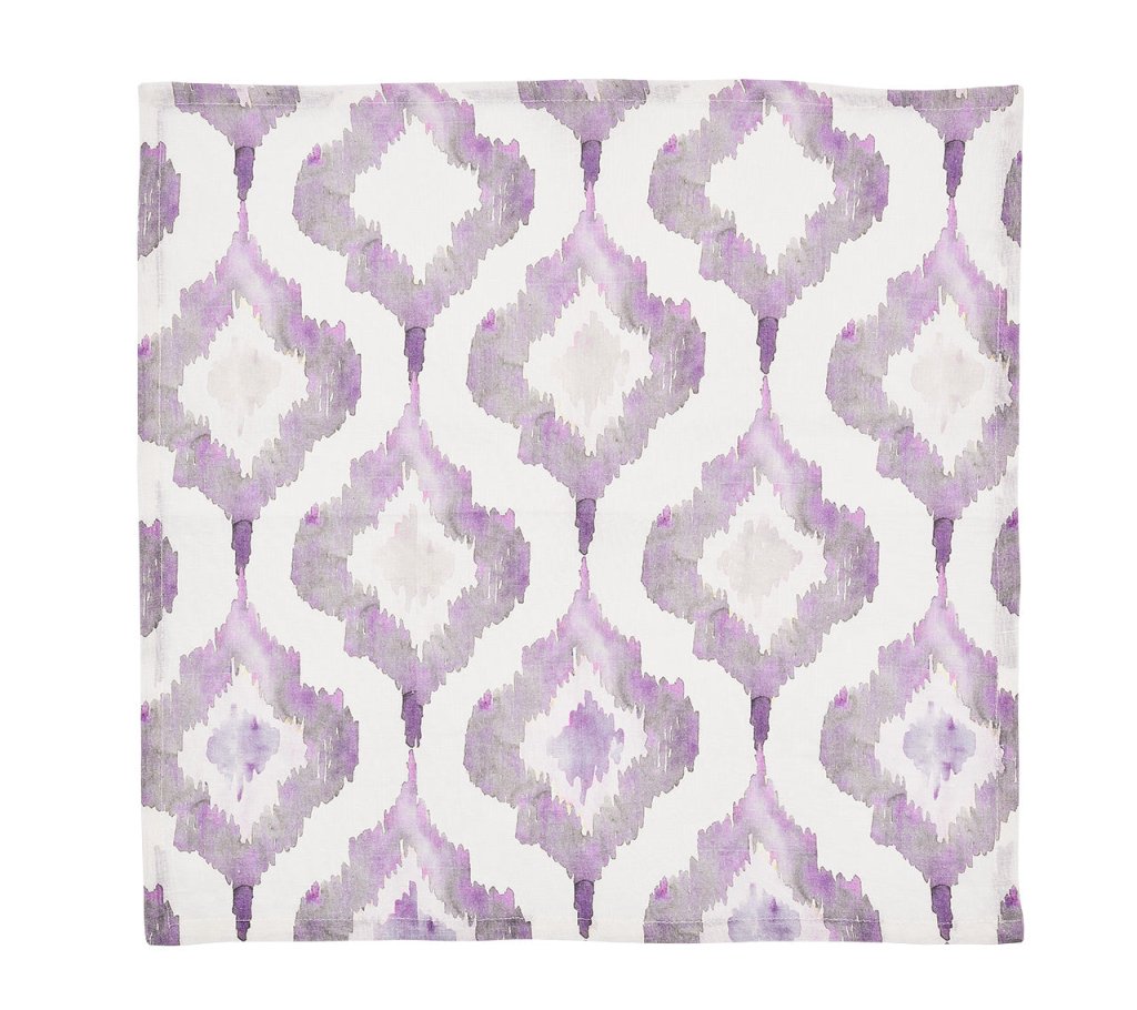 Watercolor Ikat Napkins, Set of 4