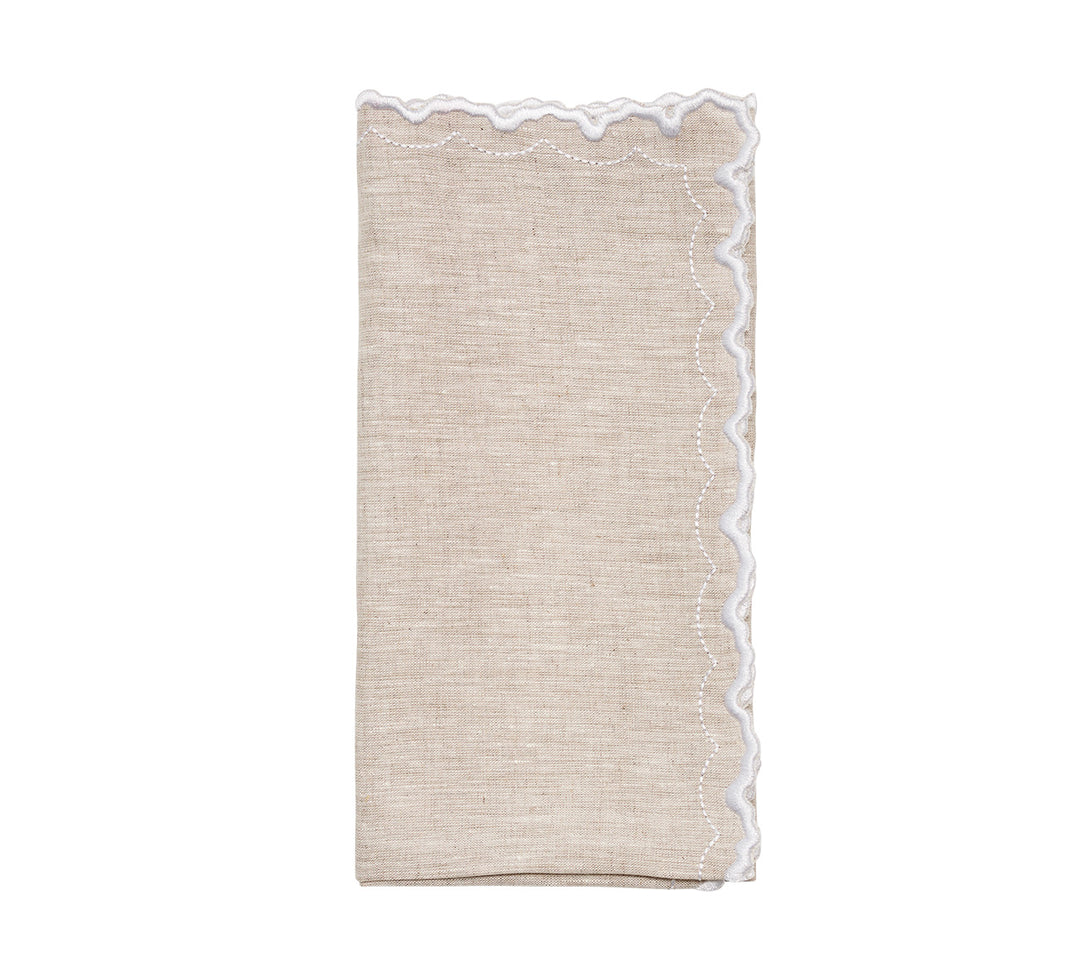 Arches Napkin in Natural & White, Set of 4