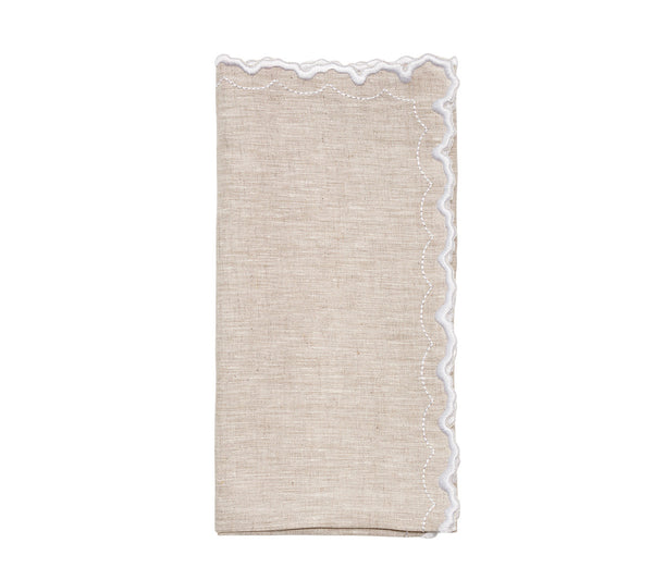 Arches Napkin in Natural & White, Set of 4