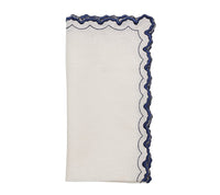 Kim Seybert, Inc.Arches Napkin in White & Blue, Set of 4Napkins