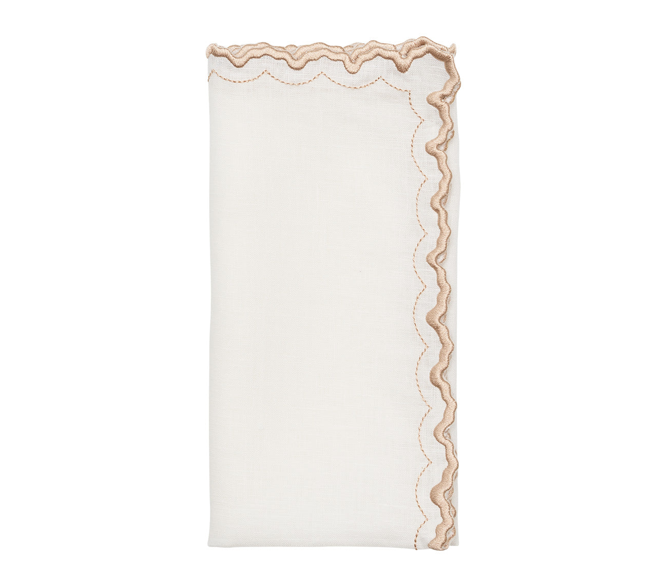 Arches Napkin in White & Natural, Set of 4