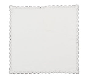 Arches Napkin in White & Silver, Set of 4