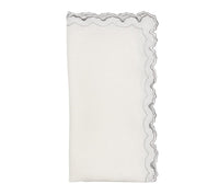 Kim Seybert, Inc.Arches Napkin in White & Silver, Set of 4Napkins
