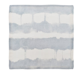 Watercolor Stripe Napkin in White, Blue & Gray, Set of 4