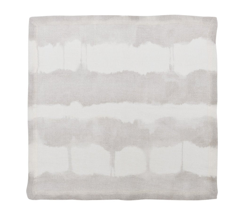 Kim Seybert, Inc.Watercolor Stripe Napkin in White & Gray, Set of 4Napkins