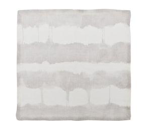 Watercolor Stripe Napkin in White & Gray, Set of 4