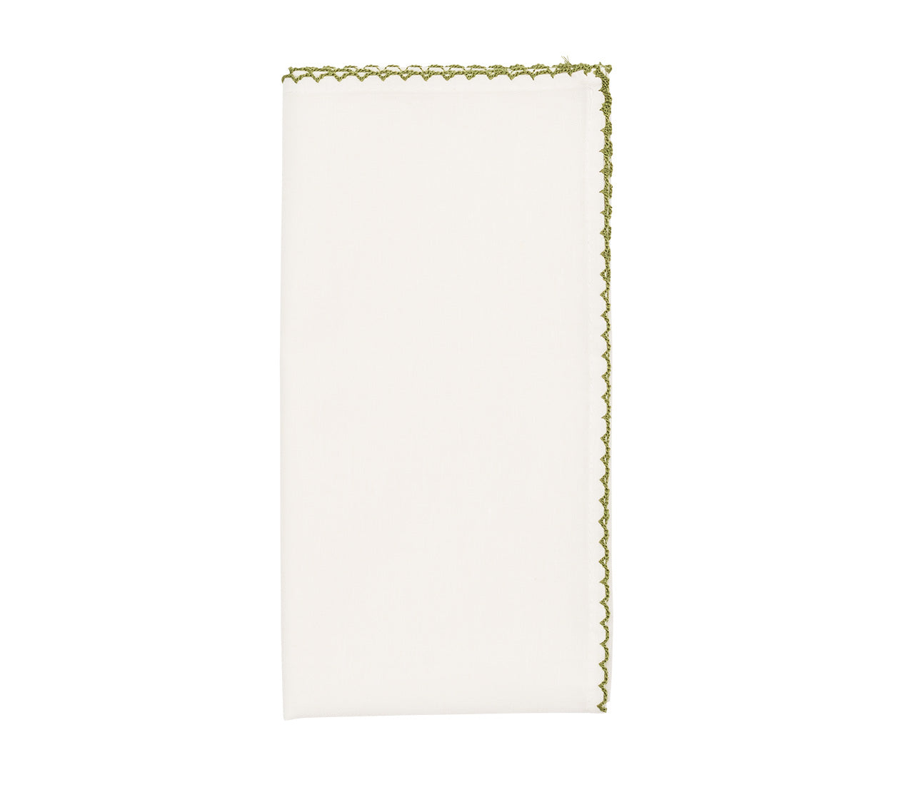 Casbah Napkin in White & Green