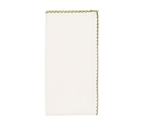 Casbah Napkin in White & Green