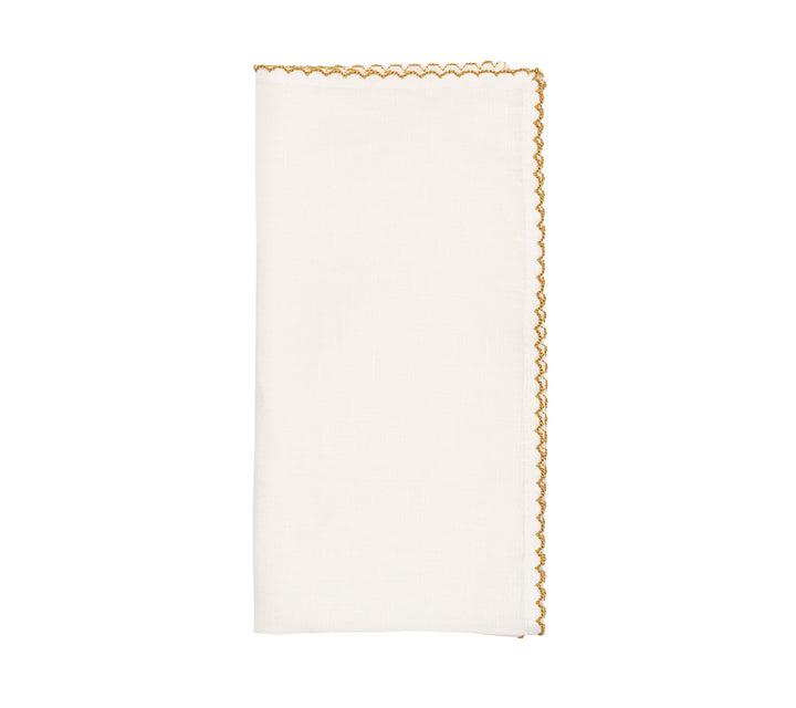 Casbah Napkin in White & Natural