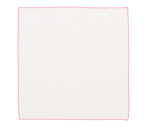 Casbah Napkin in White & Pink