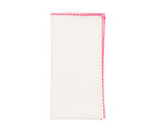 Casbah Napkin in White & Pink
