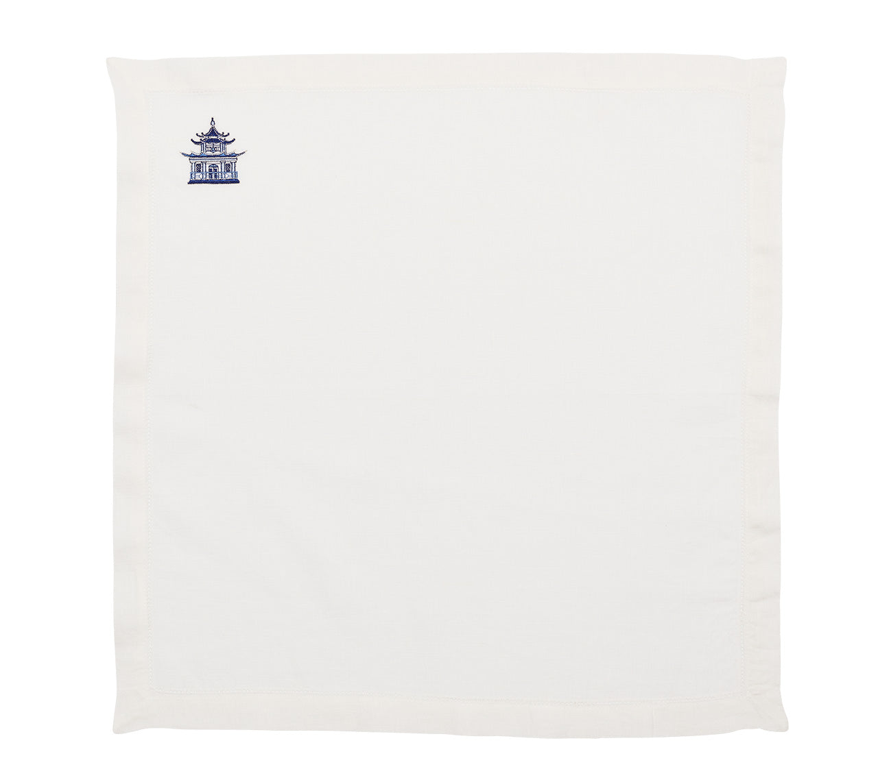 Pagoda Napkin in White & Blue