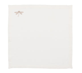 Dragonfly Napkin in White & Multi