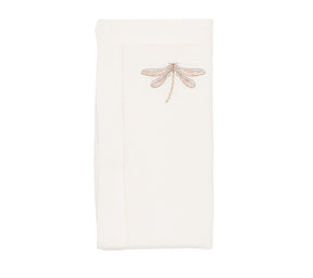 Dragonfly Napkin in White & Multi