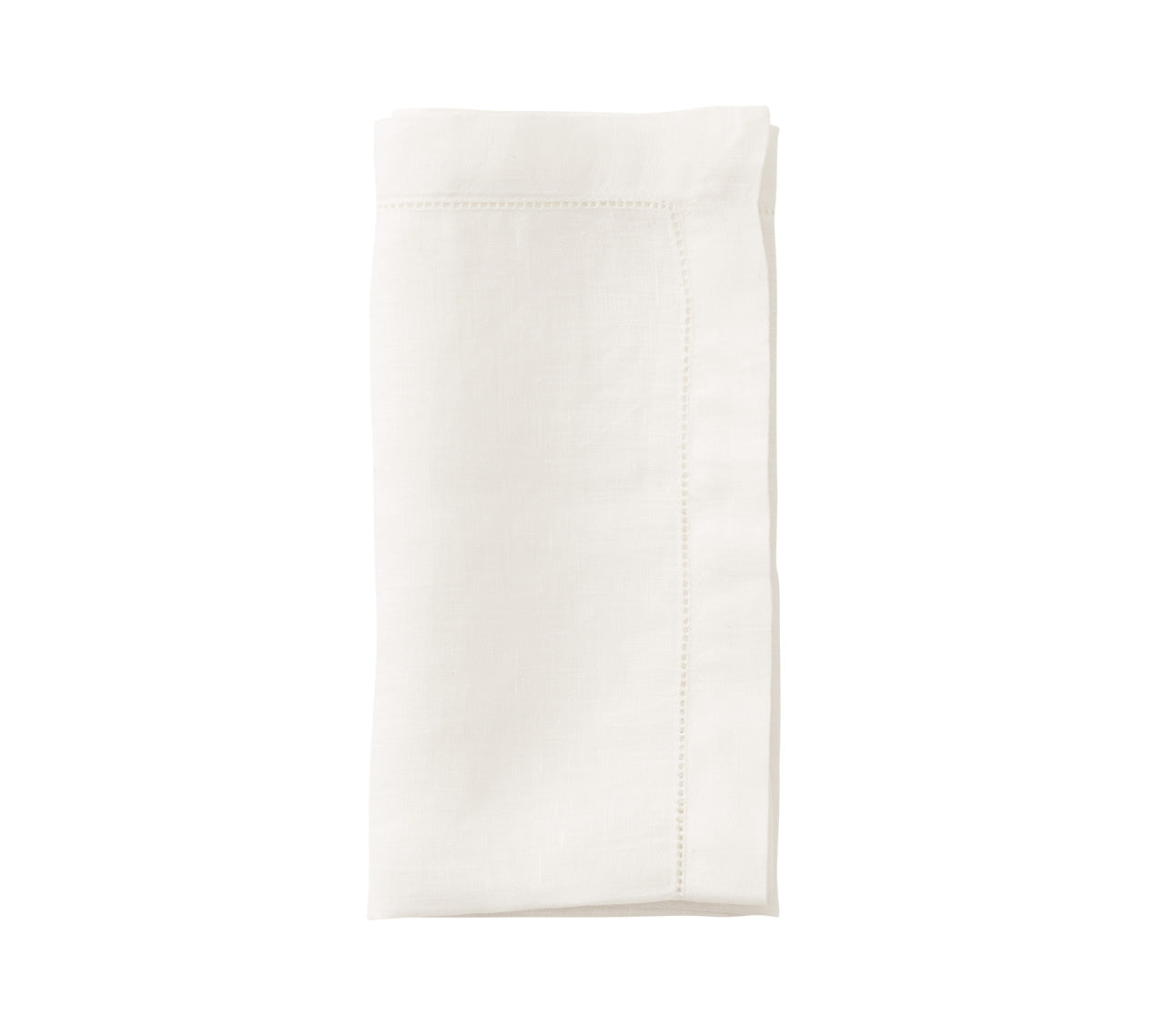 Hemstitch Napkin in White, Set of 4