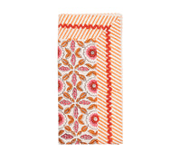 Majorelle Napkin in White, Pink & Orange, Set of 4