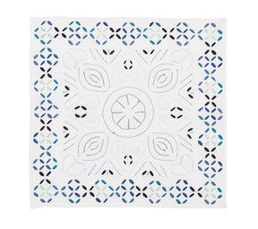 Malta Napkin in White & Blue, Set of 4