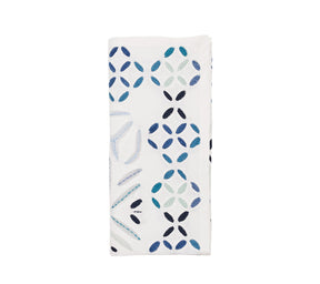 Malta Napkin in White & Blue, Set of 4