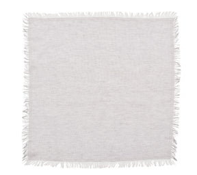 Chambray Fringe Napkin in Gray, Set of 4