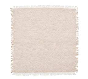 Chambray Fringe Napkin in Natural, Set of 4