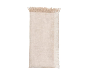 Chambray Fringe Napkin in Natural, Set of 4