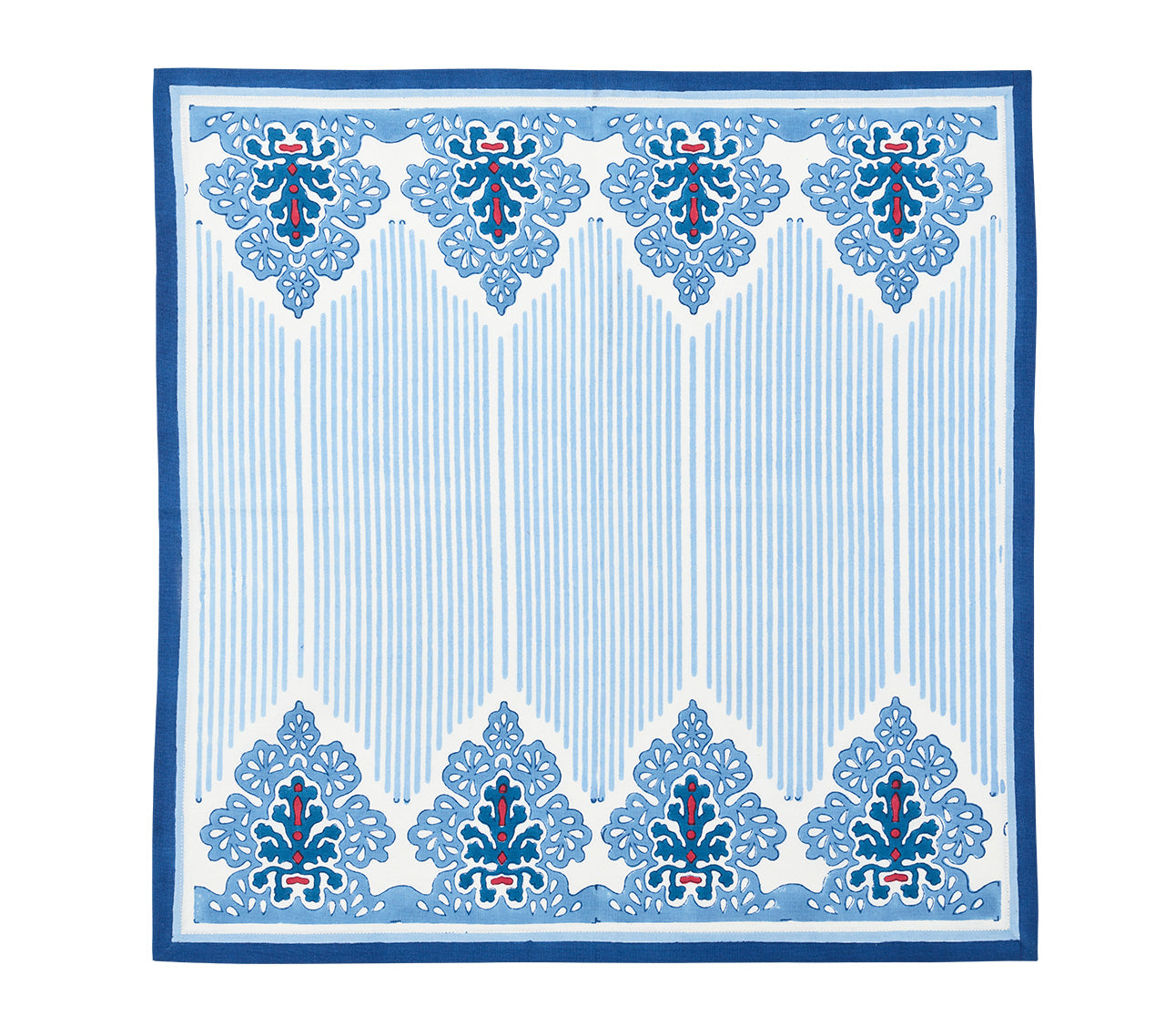 Filigree Napkin in White & Blue, Set of 4