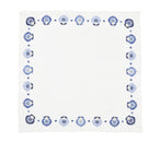 Carnation Napkin in White & Blue, Set of 4